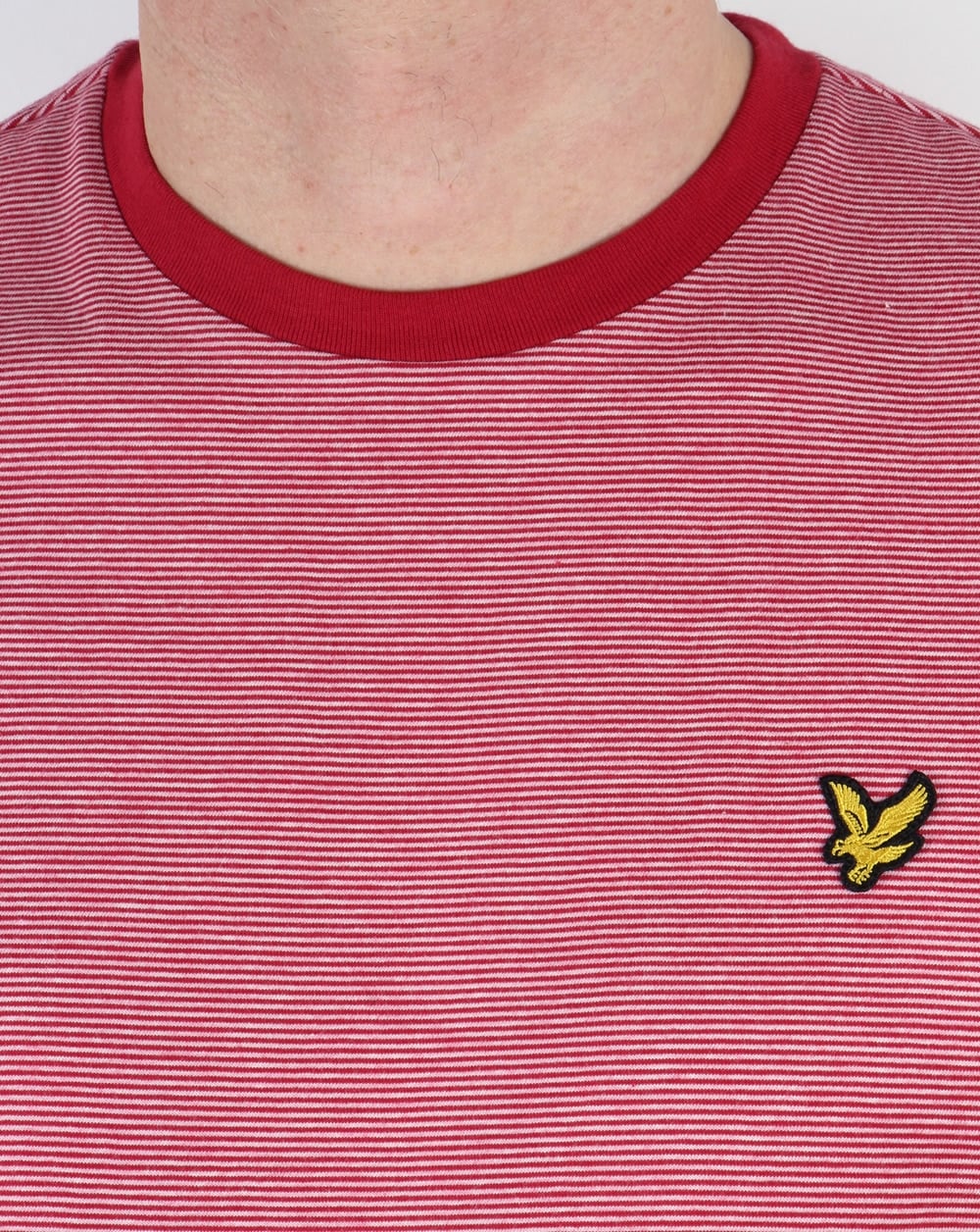 Lyle And Scott Fine Stripe T-shirt Ruby