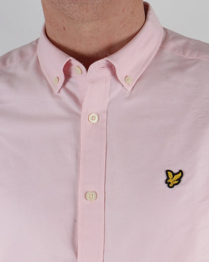 Lyle And Scott Oxford Short Sleeve Shirt Pink Sorbet