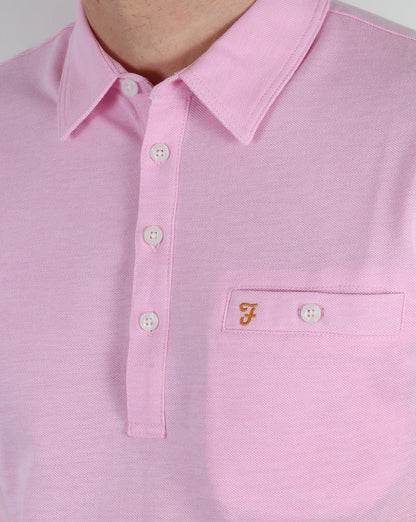Farah Vintage Tennyson Polo Shirt Horizon Pink