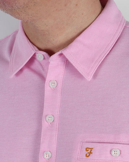 Farah Vintage Tennyson Polo Shirt Horizon Pink