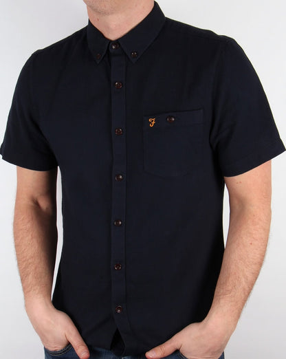 Farah Vintage Colbeck Short Sleeve Shirt True Navy
