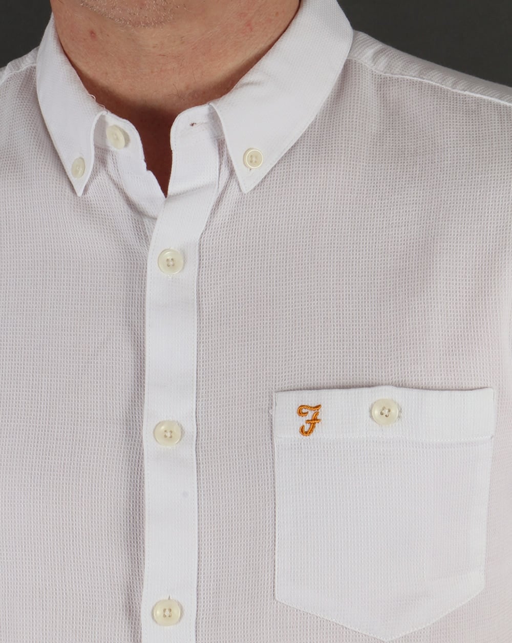 Farah Vintage Colbeck Short Sleeve Shirt White