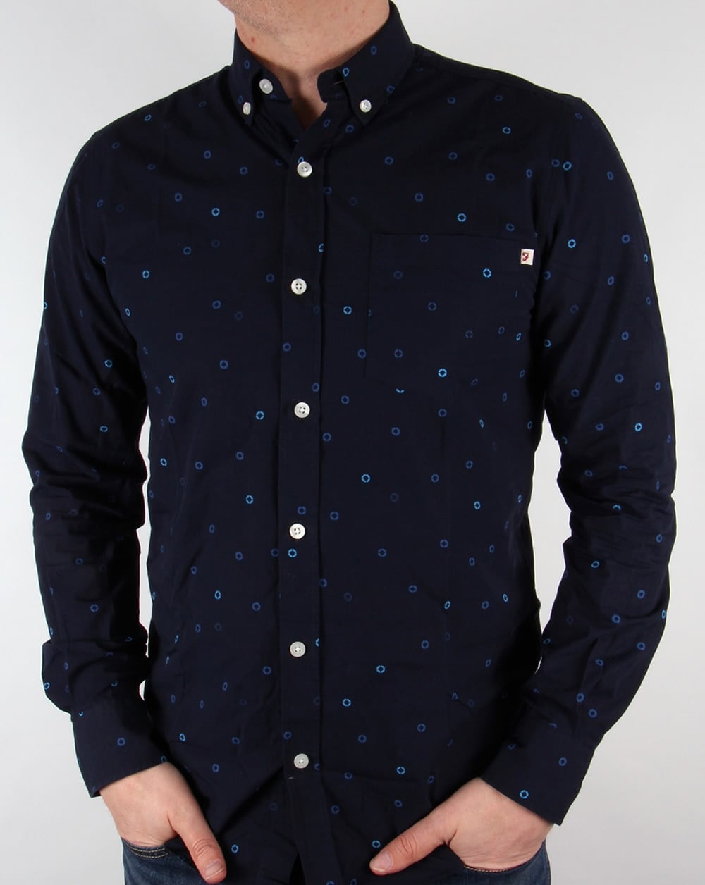 Farah Vintage Eamont Shirt True Navy