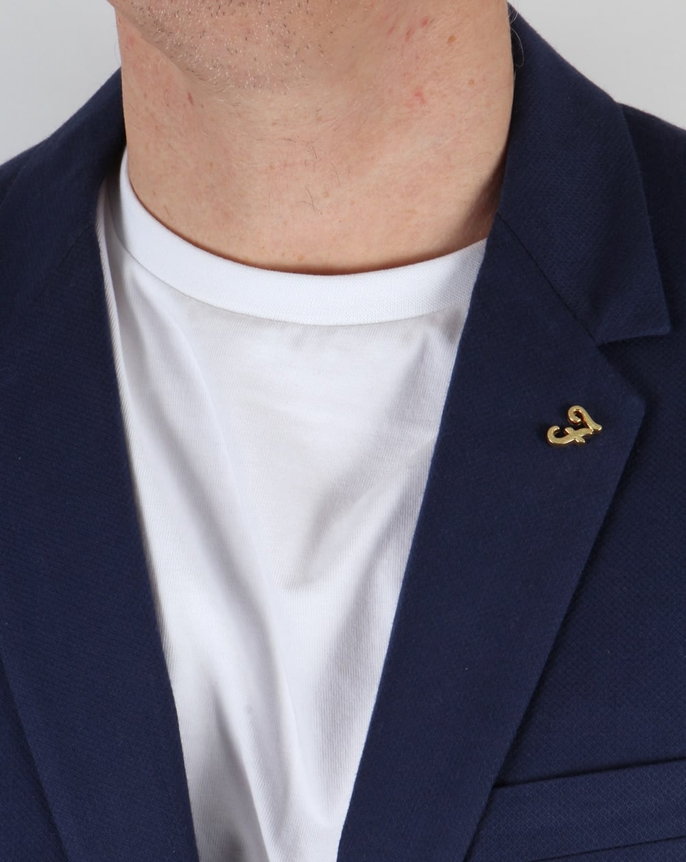 Farah Vintage Newington Honeycomb Blazer Navy