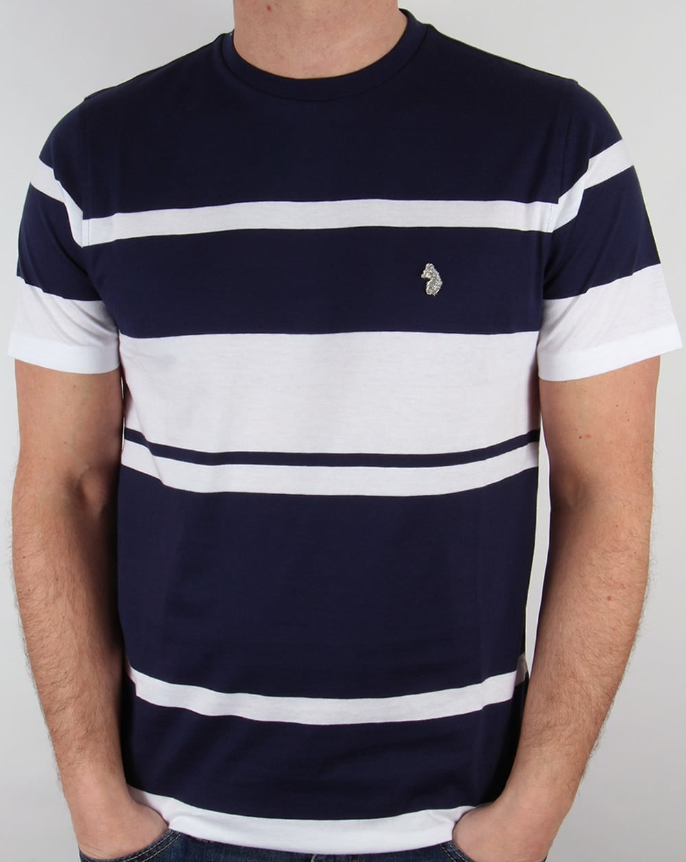 Luke Normandy Stripe T-shirt Marina Blue