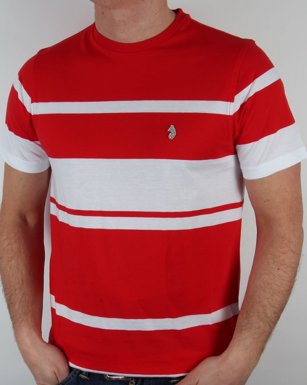 Luke Normandy Stripe T-shirt Marina Red