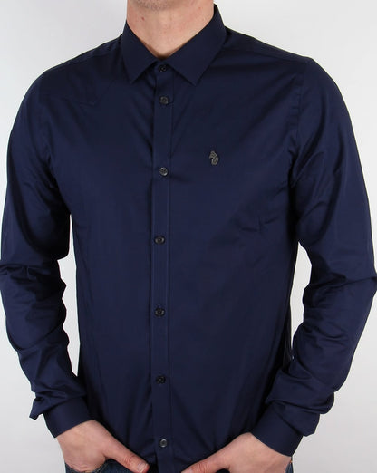 Luke Classic Fitted Shirt Midnight Navy