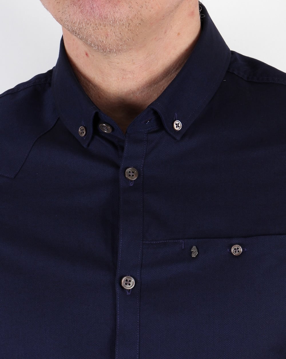 Luke Bridgenorth Short Sleeve Shirt Navy Blue