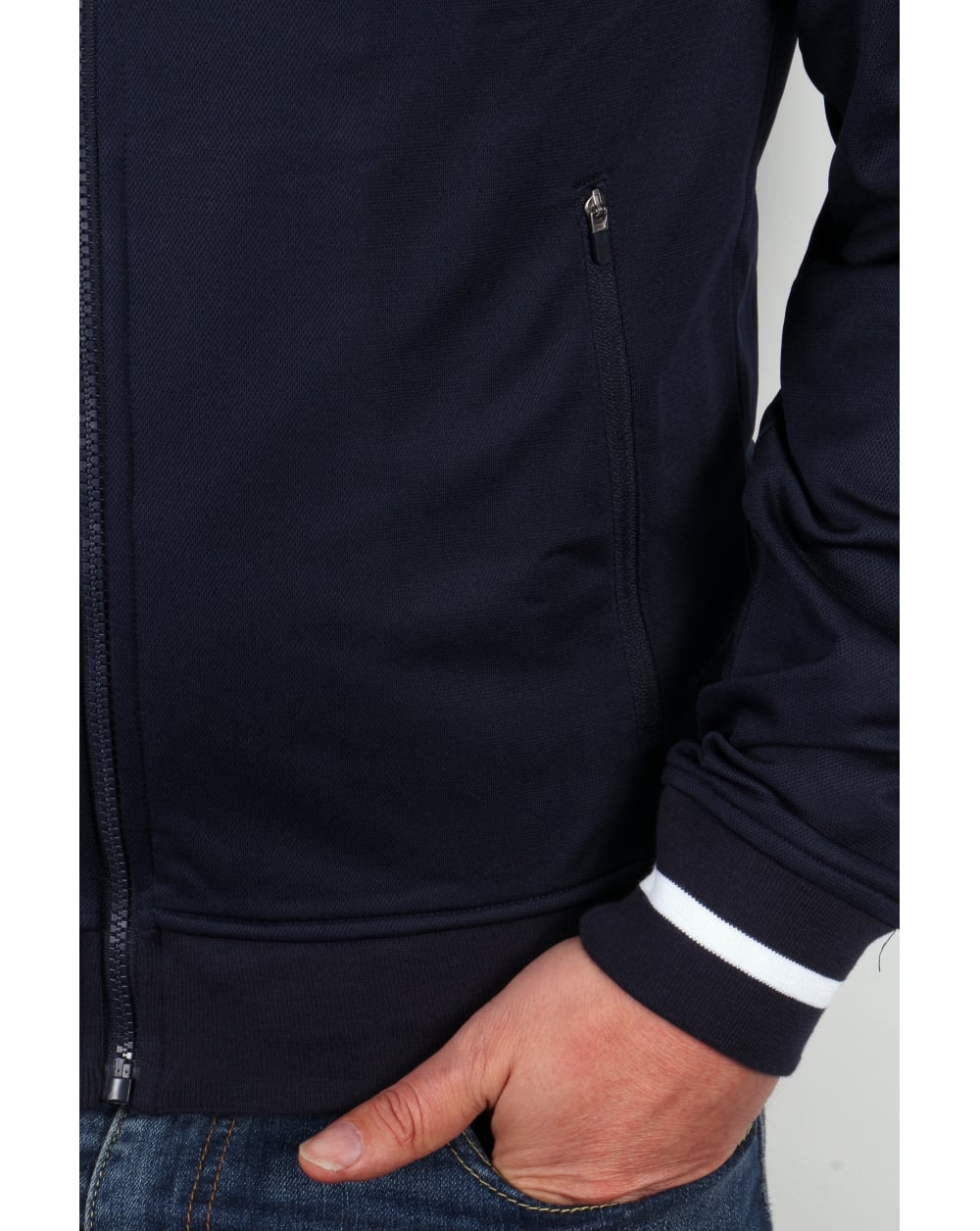 Lacoste Shoulder Stripe Track Top Navy/Royal/White
