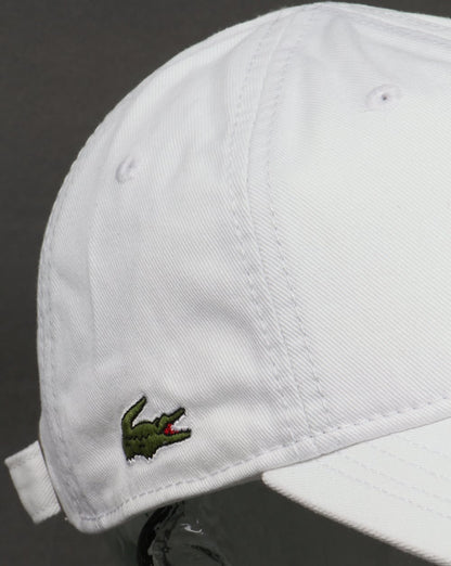 Lacoste Gabardine Baseball Cap White