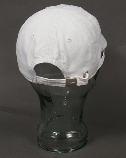 Lacoste Gabardine Baseball Cap White