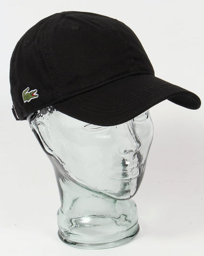 Lacoste Gabardine Baseball Cap Black