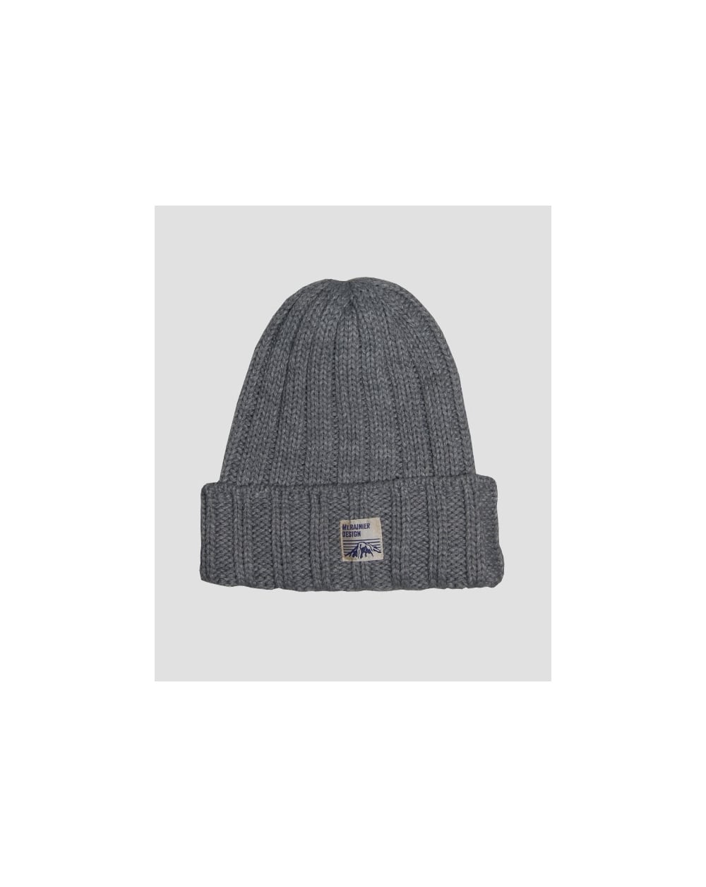Mt Rainier Design Knit Beanie Grey