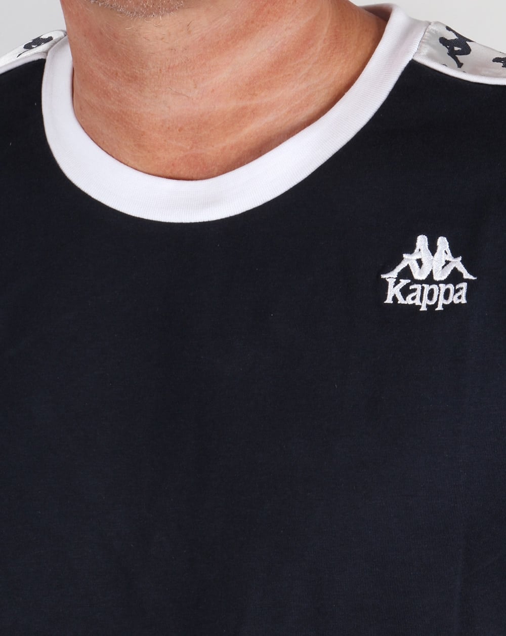 Robe Di Kappa Logo Ringer Taping T-shirt Navy