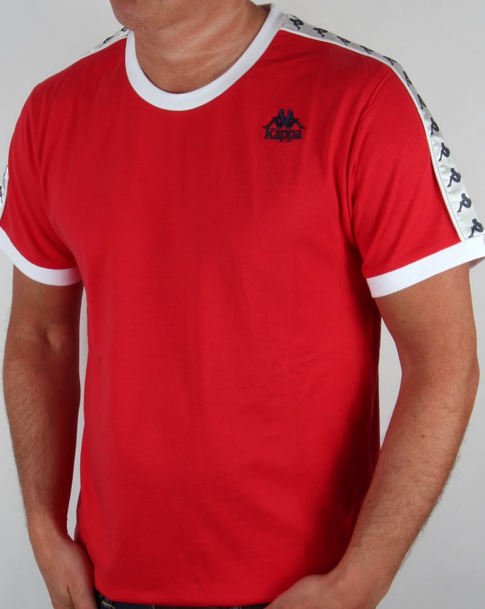 Robe Di Kappa Logo Ringer Taping T-shirt Red