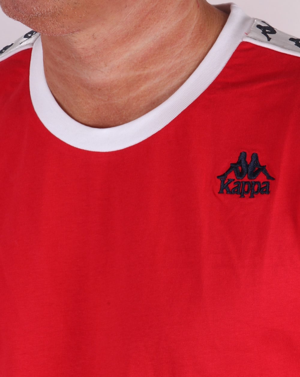 Robe Di Kappa Logo Ringer Taping T-shirt Red