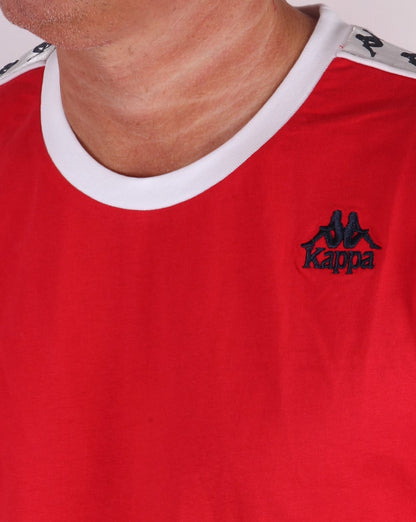 Robe Di Kappa Logo Ringer Taping T-shirt Red