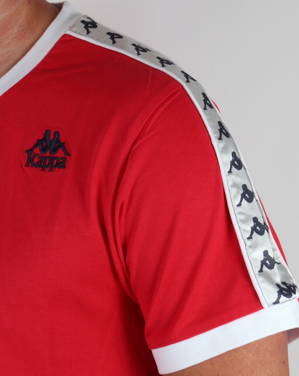 Robe Di Kappa Logo Ringer Taping T-shirt Red