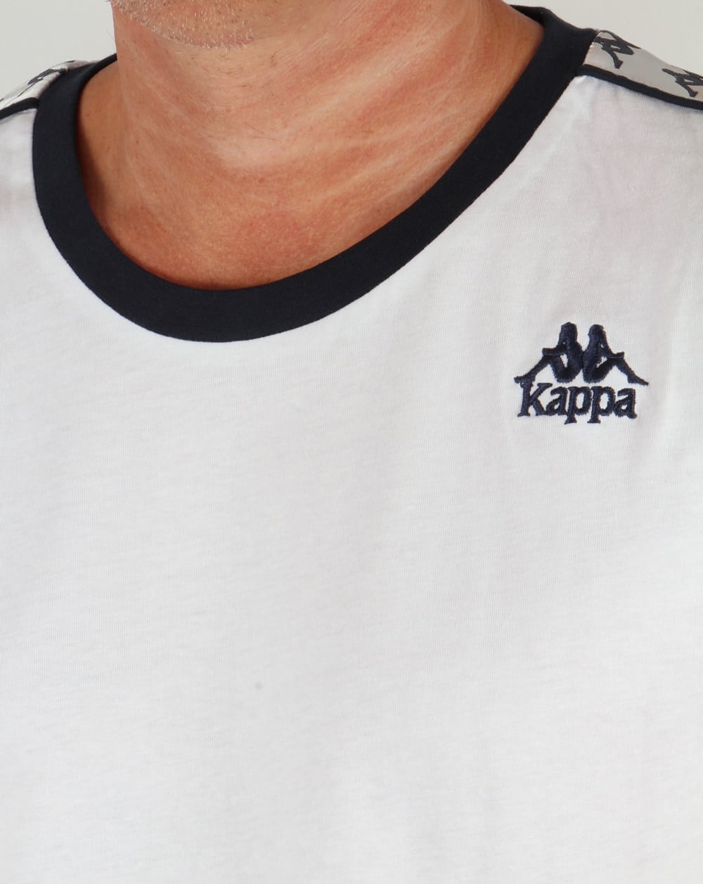 Robe Di Kappa Logo Ringer Taping T-shirt White