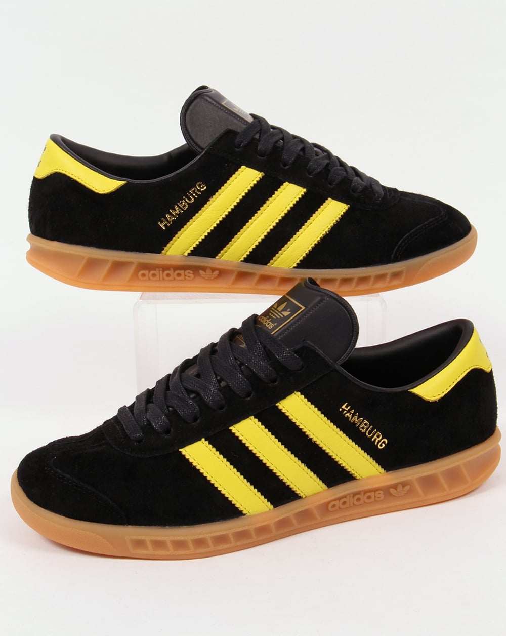 Adidas Hamburg Trainers in Black/lemon Oslo