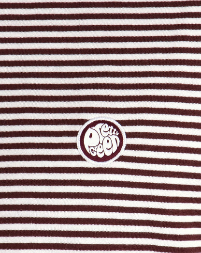 Pretty Green Striped Feeder T-shirt Burgundy