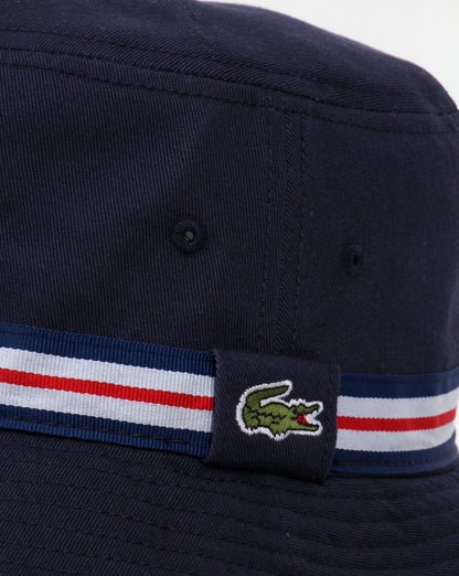Lacoste Bucket Sun Hat Navy with trim