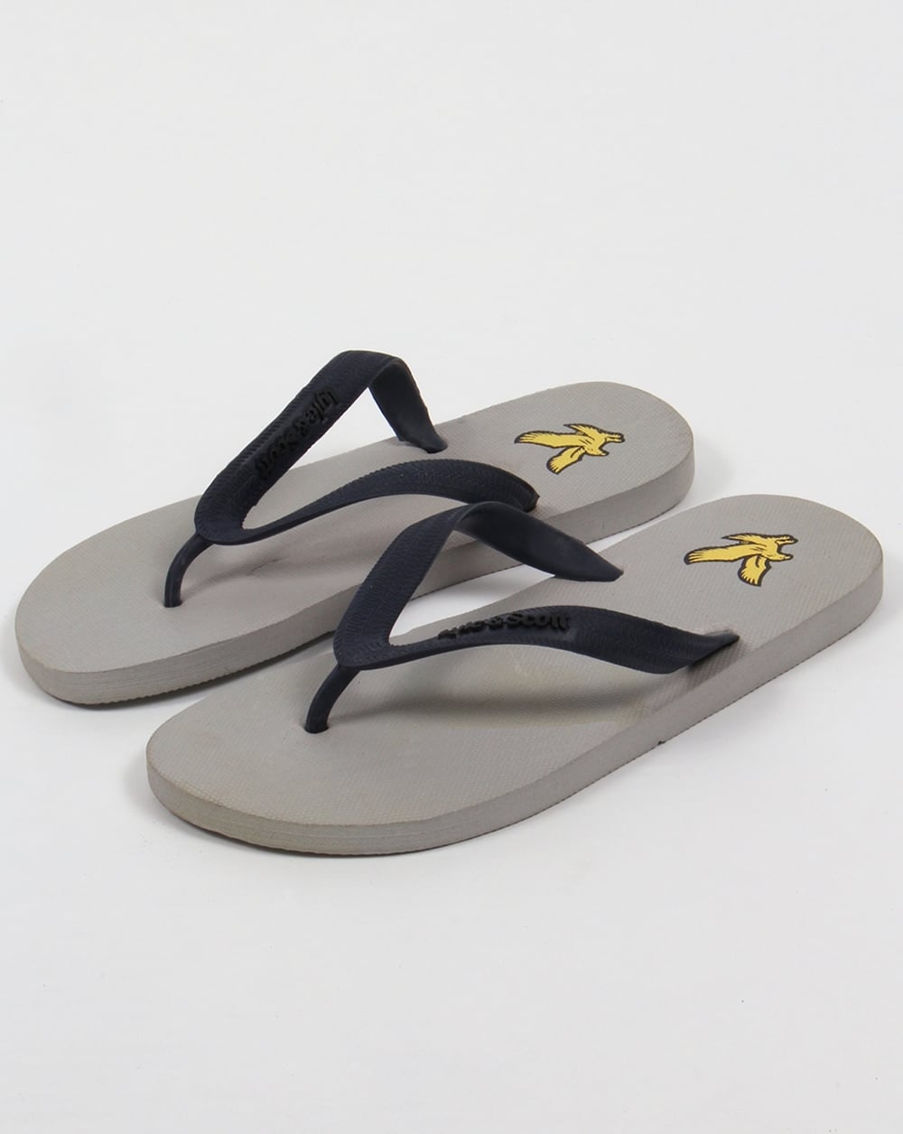 Lyle And Scott Brora Flip Flop Aluminium Grey