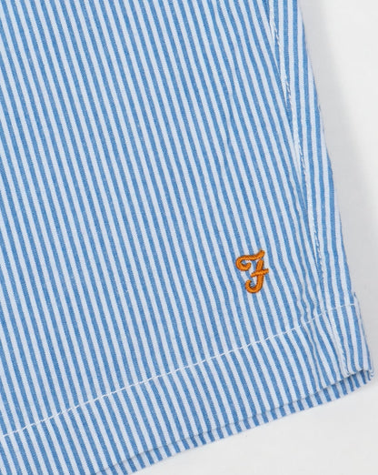 Farah Hawking Stripe Shorts White/Blue