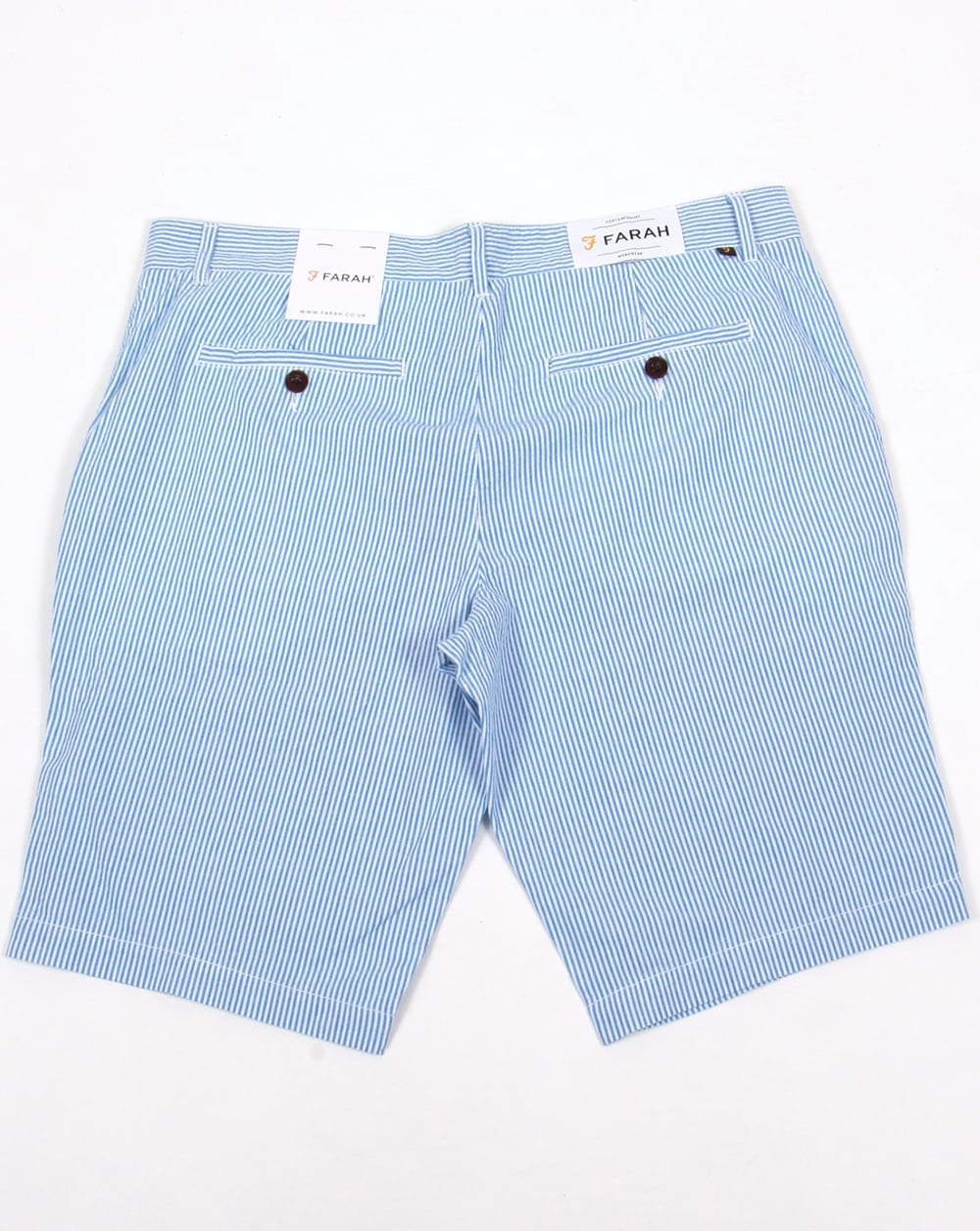 Farah Hawking Stripe Shorts White/Blue