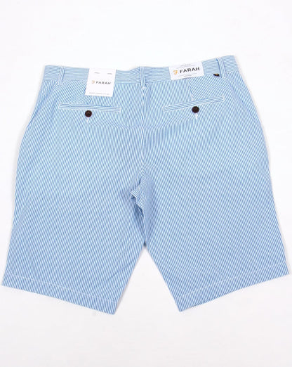 Farah Hawking Stripe Shorts White/Blue