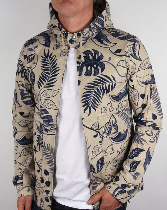 Pretty Green Pretty Green Wren Printed Jacket Navy/stone