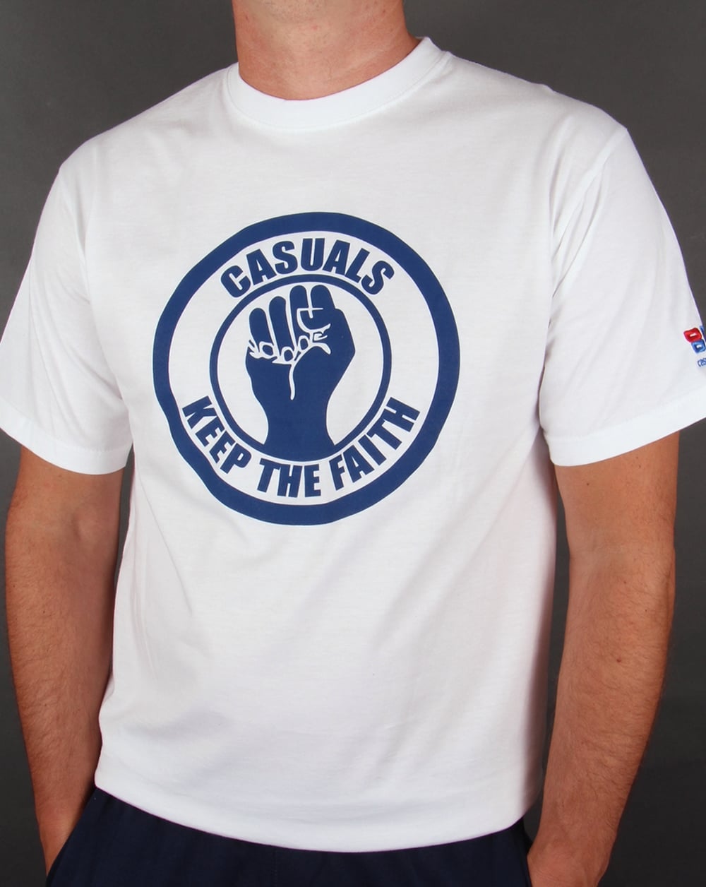 80s Casual Classics Keep The Faith T-shirt White/Blue