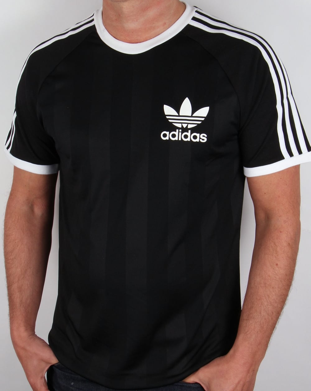 Adidas Old Skool 3 stripe T-Shirt Black