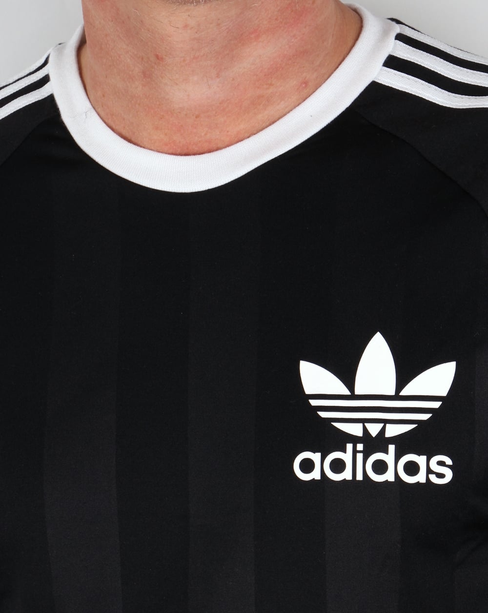 Adidas Old Skool 3 stripe T-Shirt Black