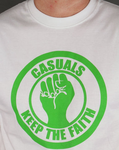80s Casual Classics Keep The Faith T-shirt White/Green