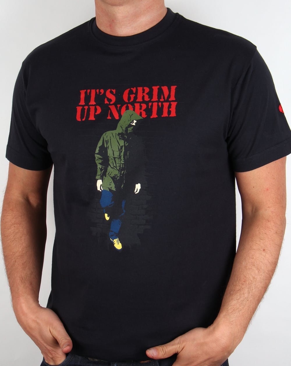 80s Casuals Its Grim Up North T-shirt Black