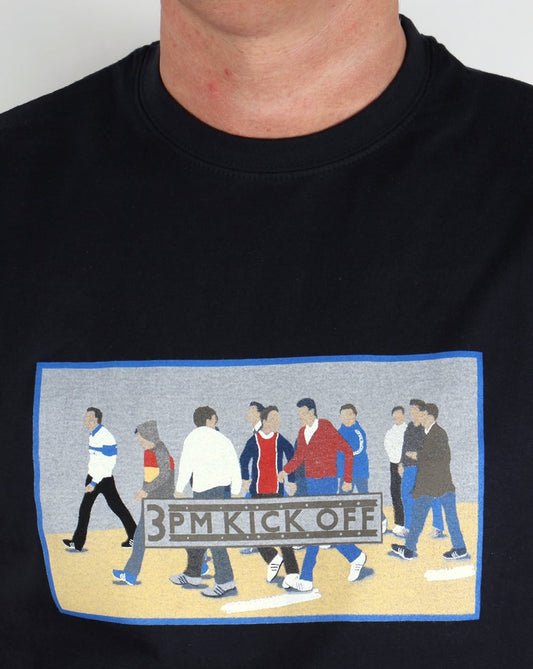80s Casuals 80s Casuals 3pm Kick Off T-shirt Dark Navy
