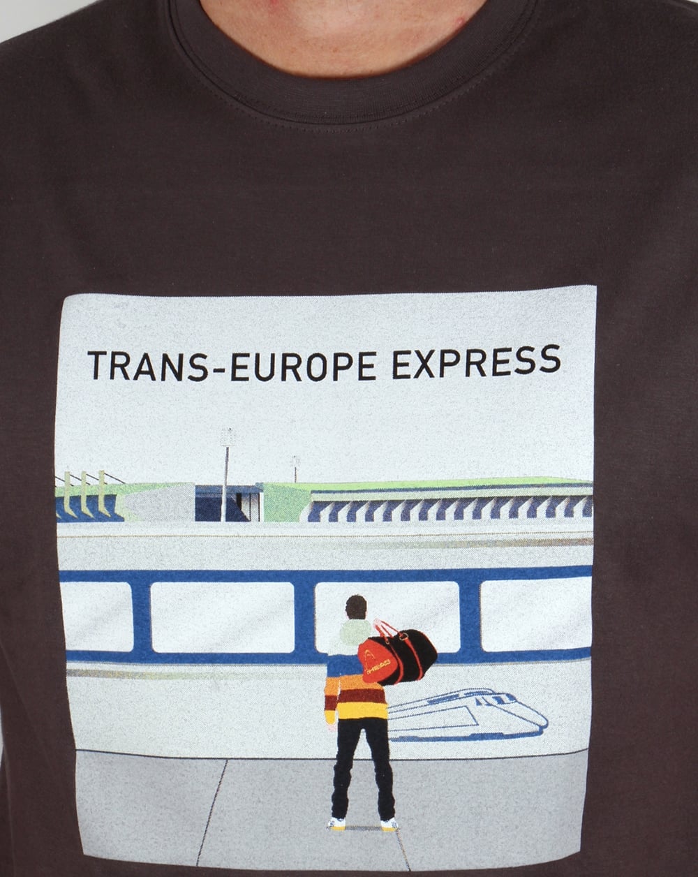 80s Casuals Trans Europe Express T-shirt Dark Grey