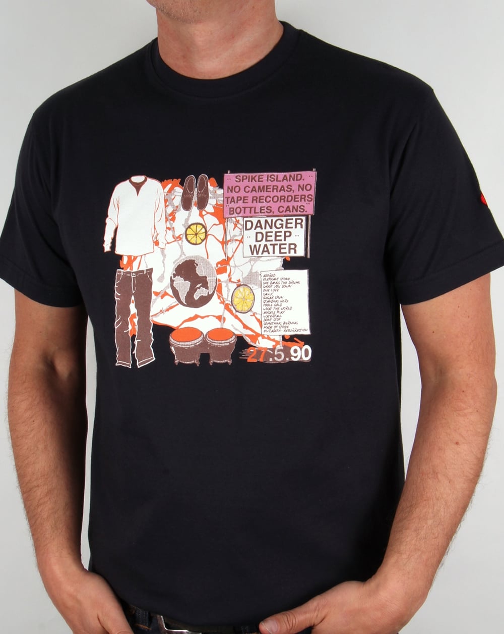 80s Casuals Spike Island T-shirt Navy
