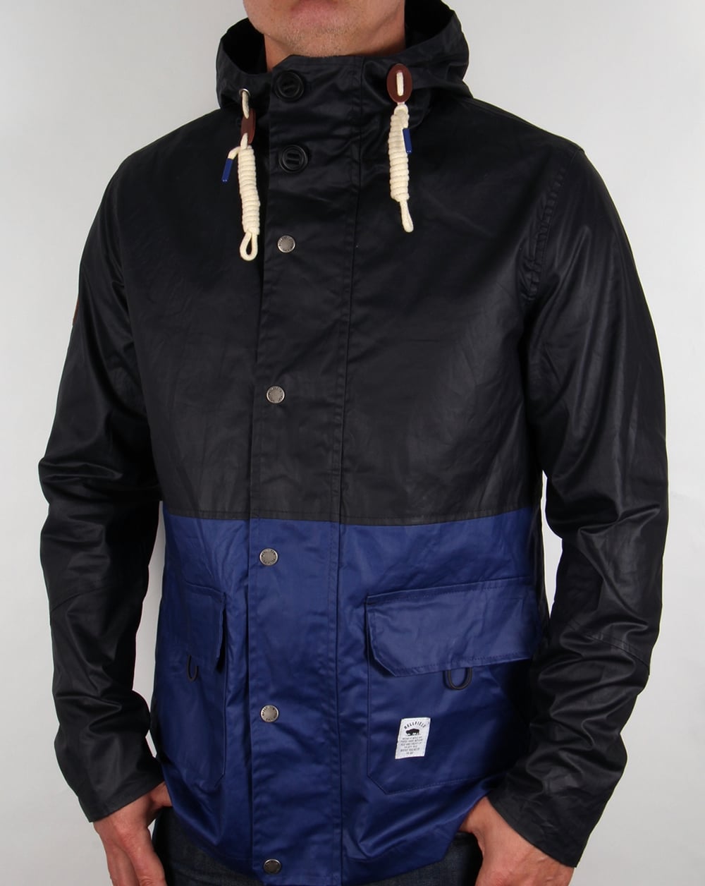 Bellfield Block Colour Fisherman Jacket Dark Navy/Royal