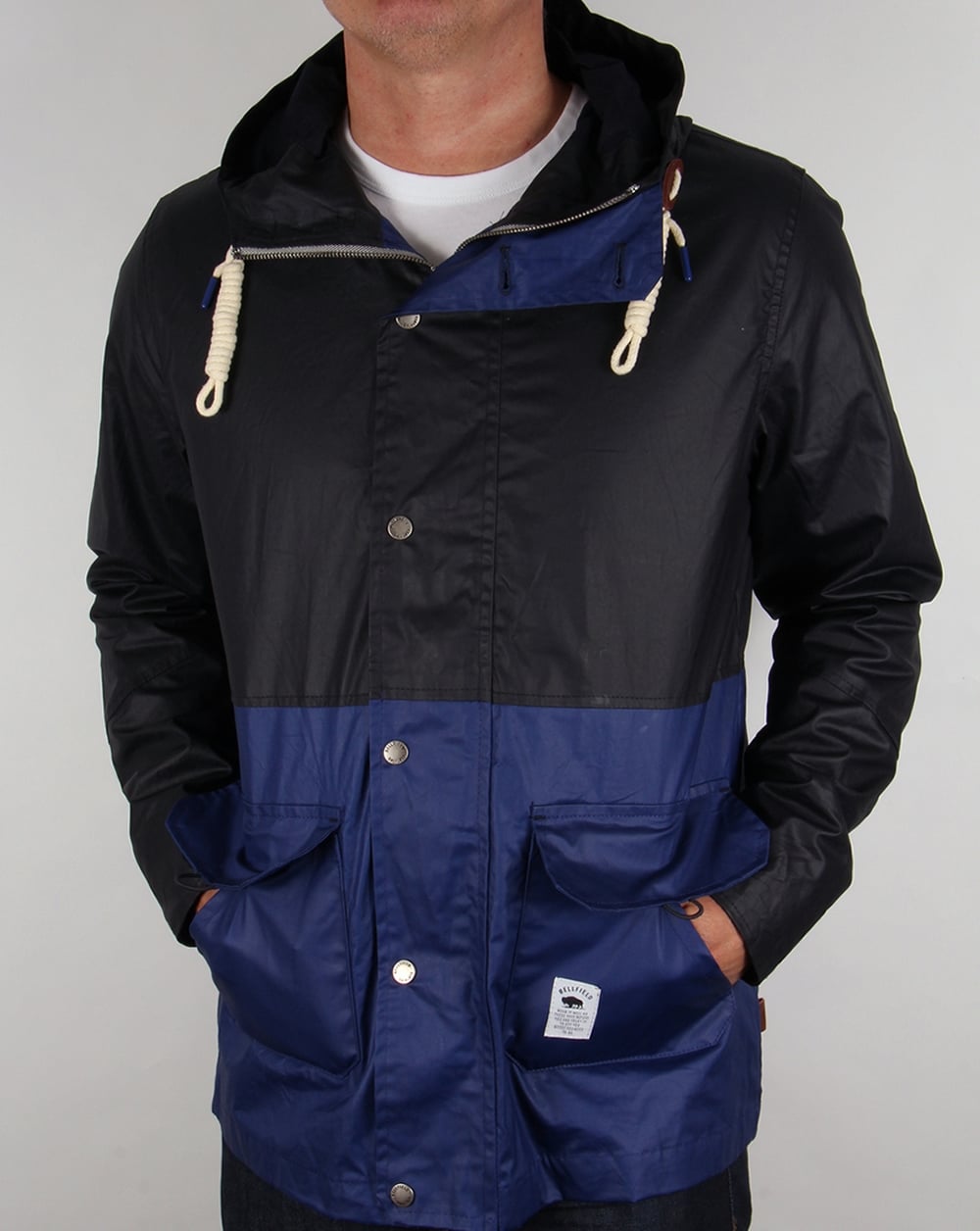 Bellfield Block Colour Fisherman Jacket Dark Navy/Royal