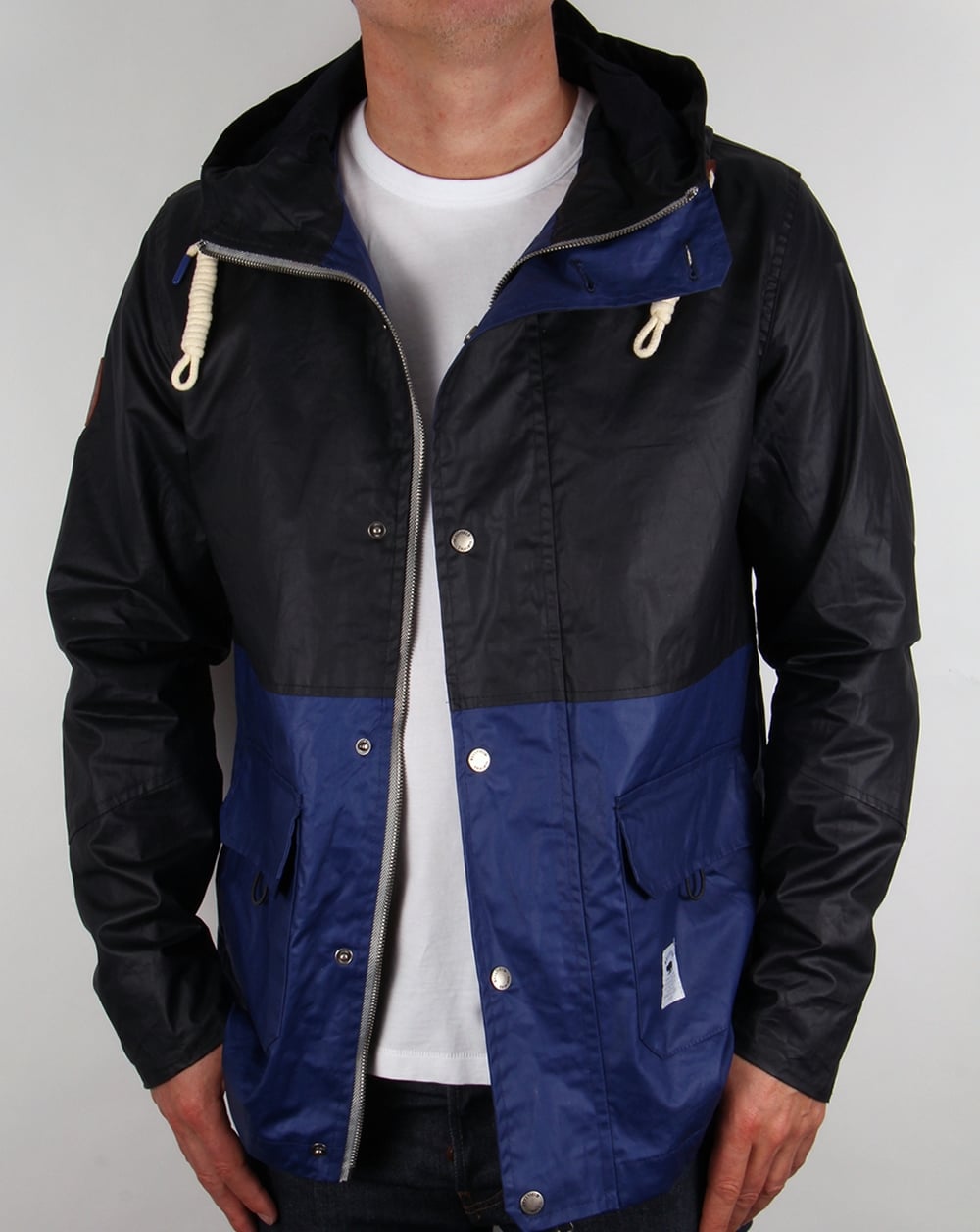 Bellfield Block Colour Fisherman Jacket Dark Navy/Royal