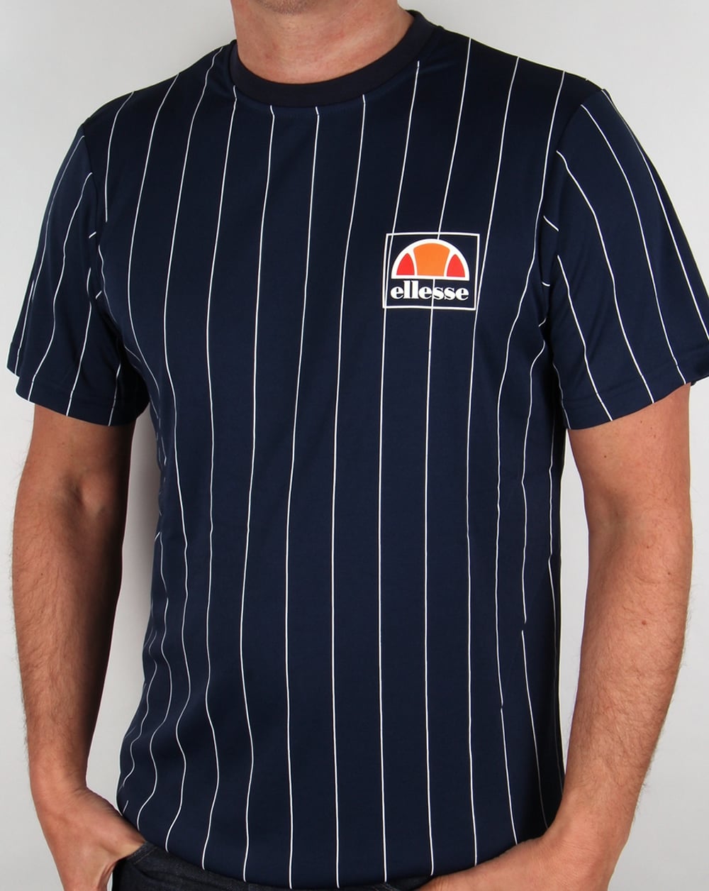 Ellesse Striped T-shirt Navy
