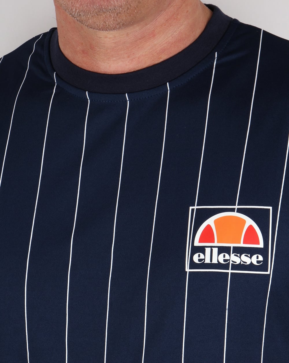Ellesse Striped T-shirt Navy