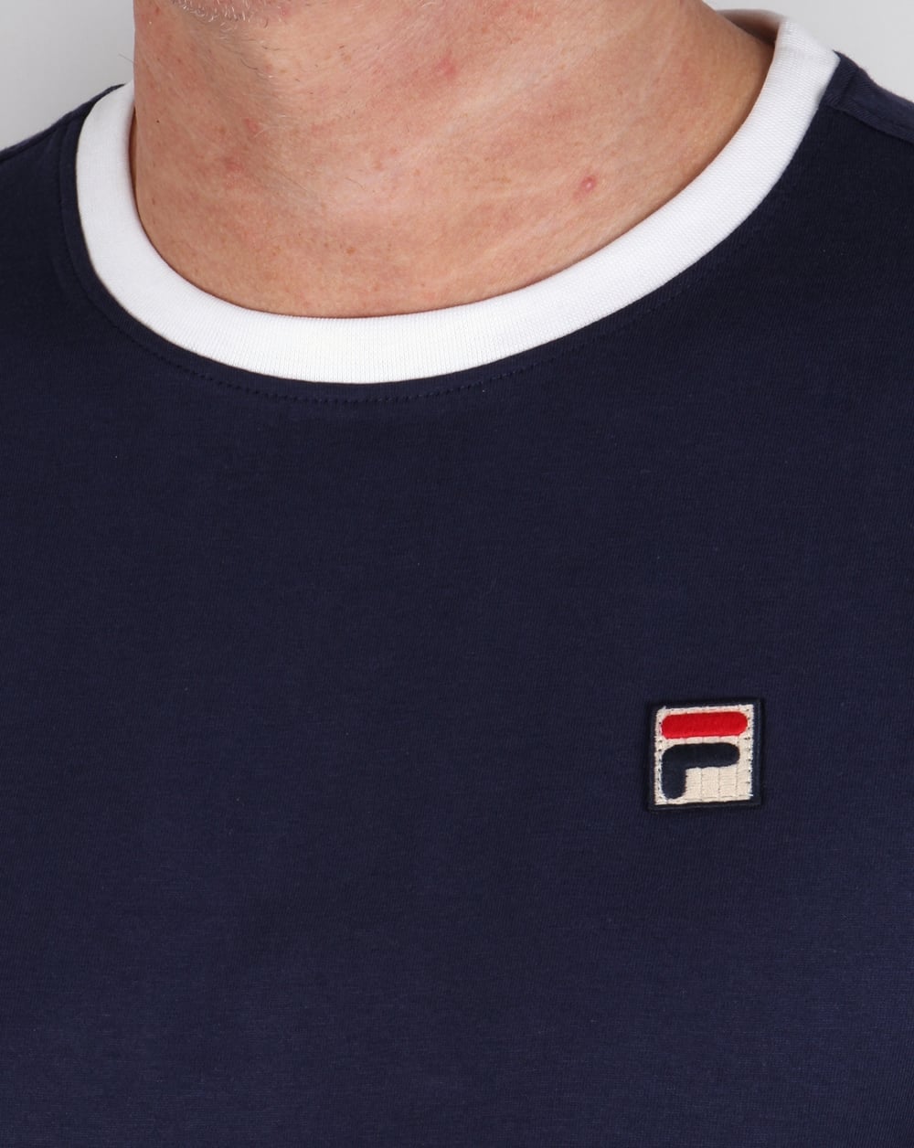Fila Vintage 4 Stripe Ringer T-shirt Navy/white