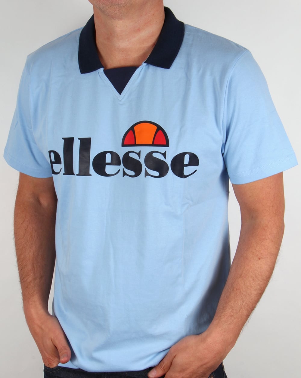 Ellesse Sarzana Old Skool Polo Sky Blue