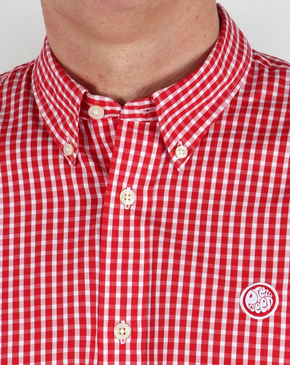 Pretty Green Ebsworth Gingham Shirt Red