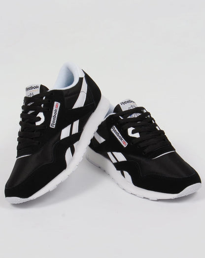 Reebok Classic Nylon Trainers Black/White