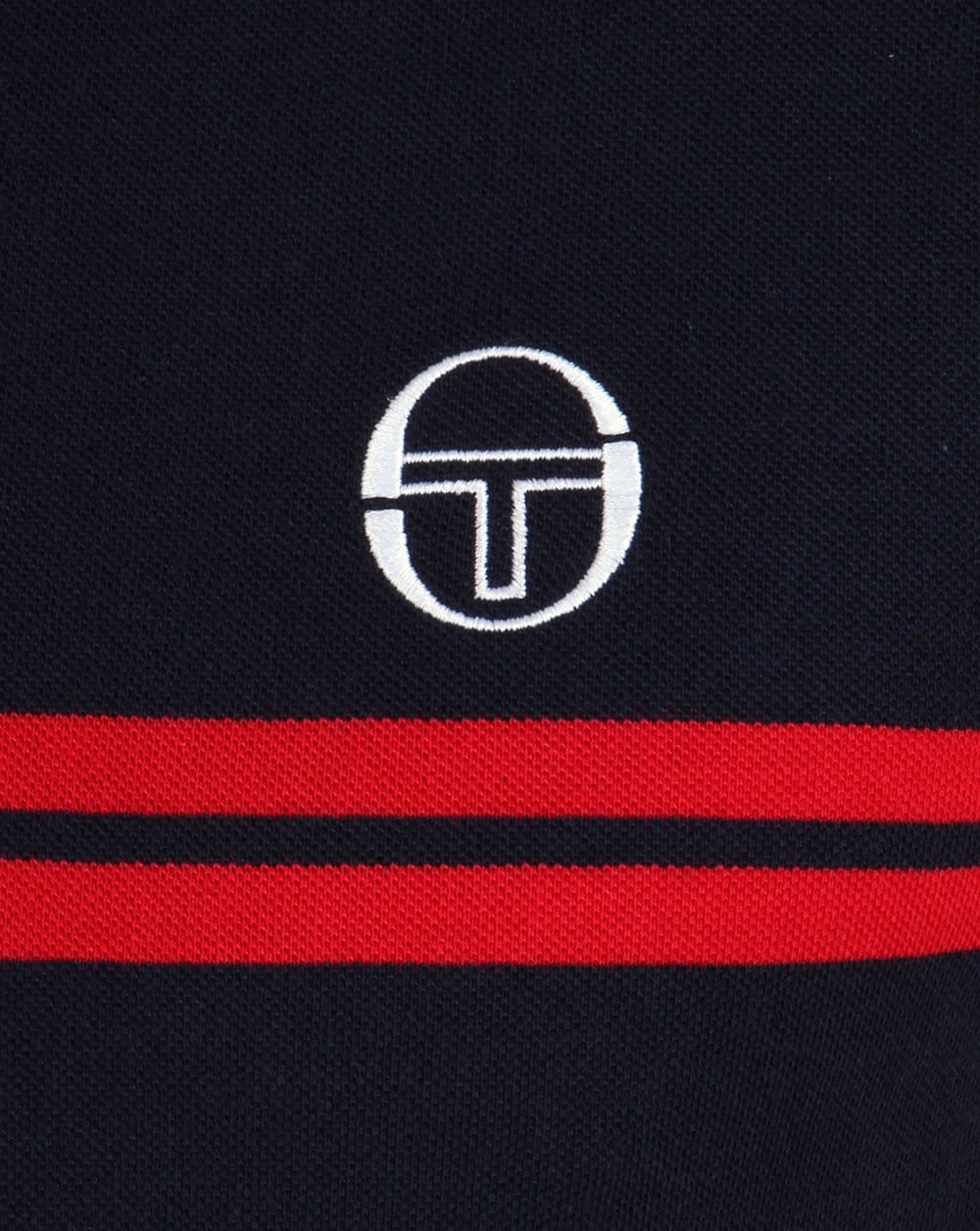 Sergio Tacchini Super Mac Polo Shirt Navy/White/Red