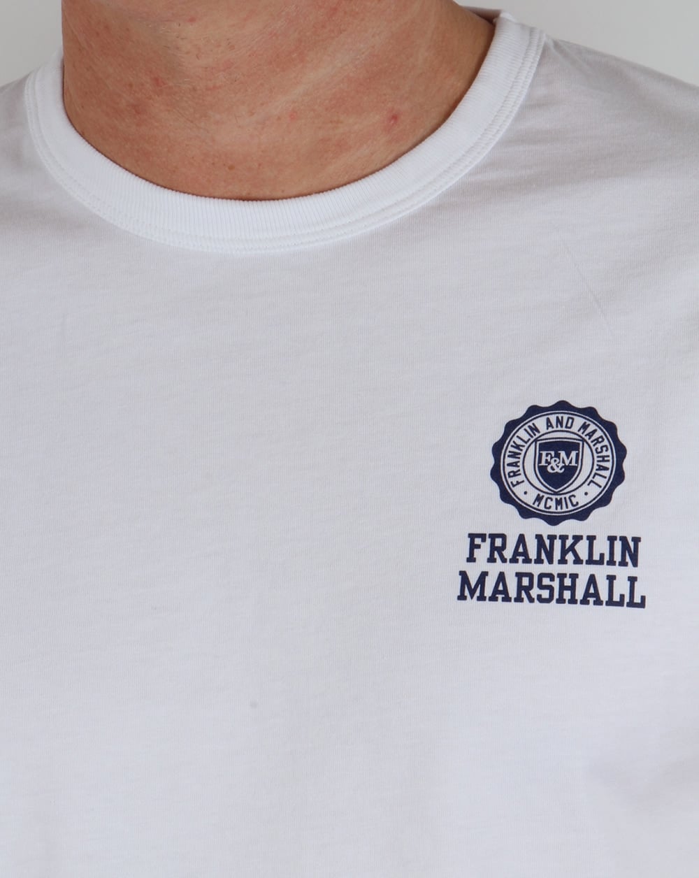 Franklin And Marshall Small Logo T-shirt White